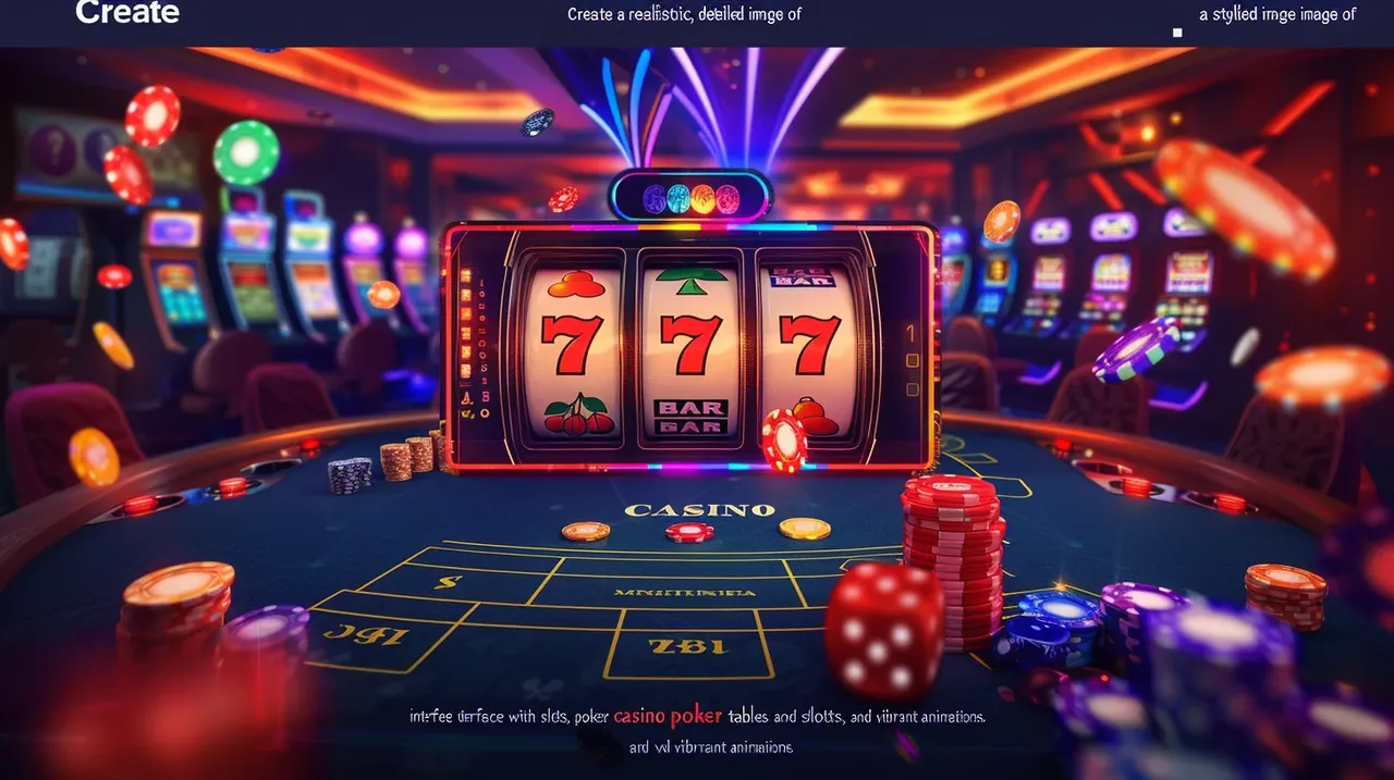 Interior de un casino online moderno